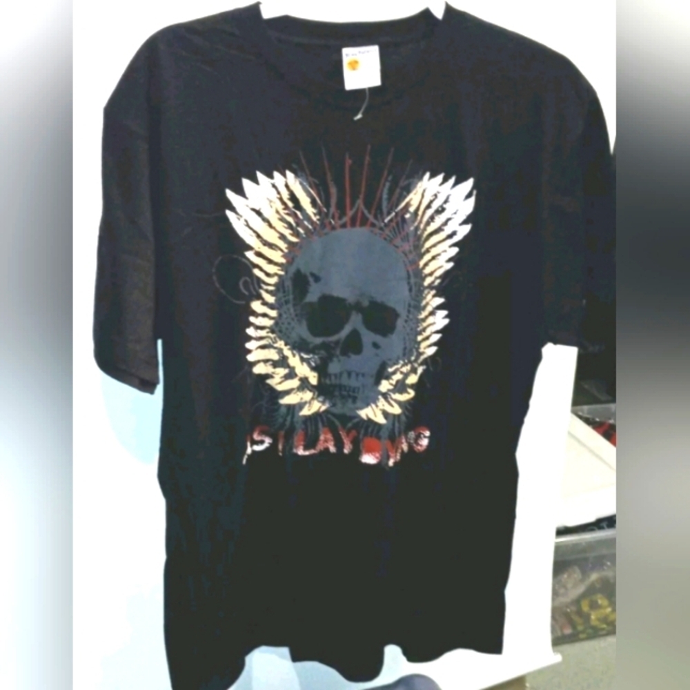 As I Lay Dying  T-SHIRT Mens SIZE Adult XL  Black 100% Cotton Rock tee